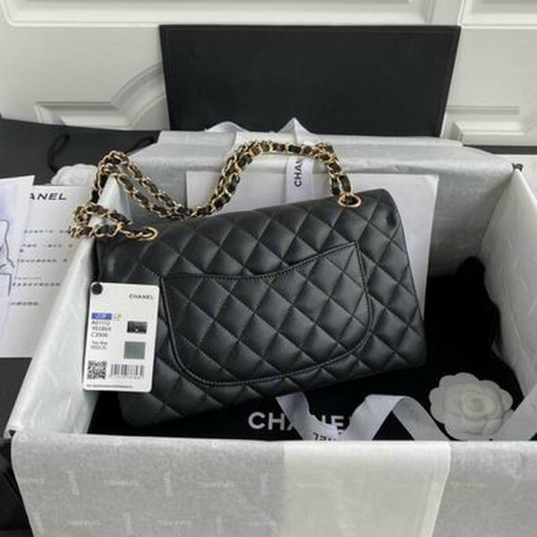 CN Classic Handbag Gold Toned Hardware Black For Women A01112
