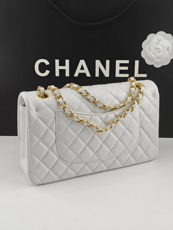 CN Classic Handbag Gold Toned Hardware White For Women A01112