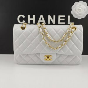 CN Classic Handbag Gold Toned Hardware White For Women A01112 3 e89d3679
