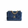 CN 19 Handbag in Denim Blue for Women – Flap Bag, Shoulder, and Crossbody Bag N6832