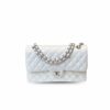 CN Classic Medium Flapbag Silver Hardware White A01112 CN Classic Medium Flapbag Silver Hardware White A01112
