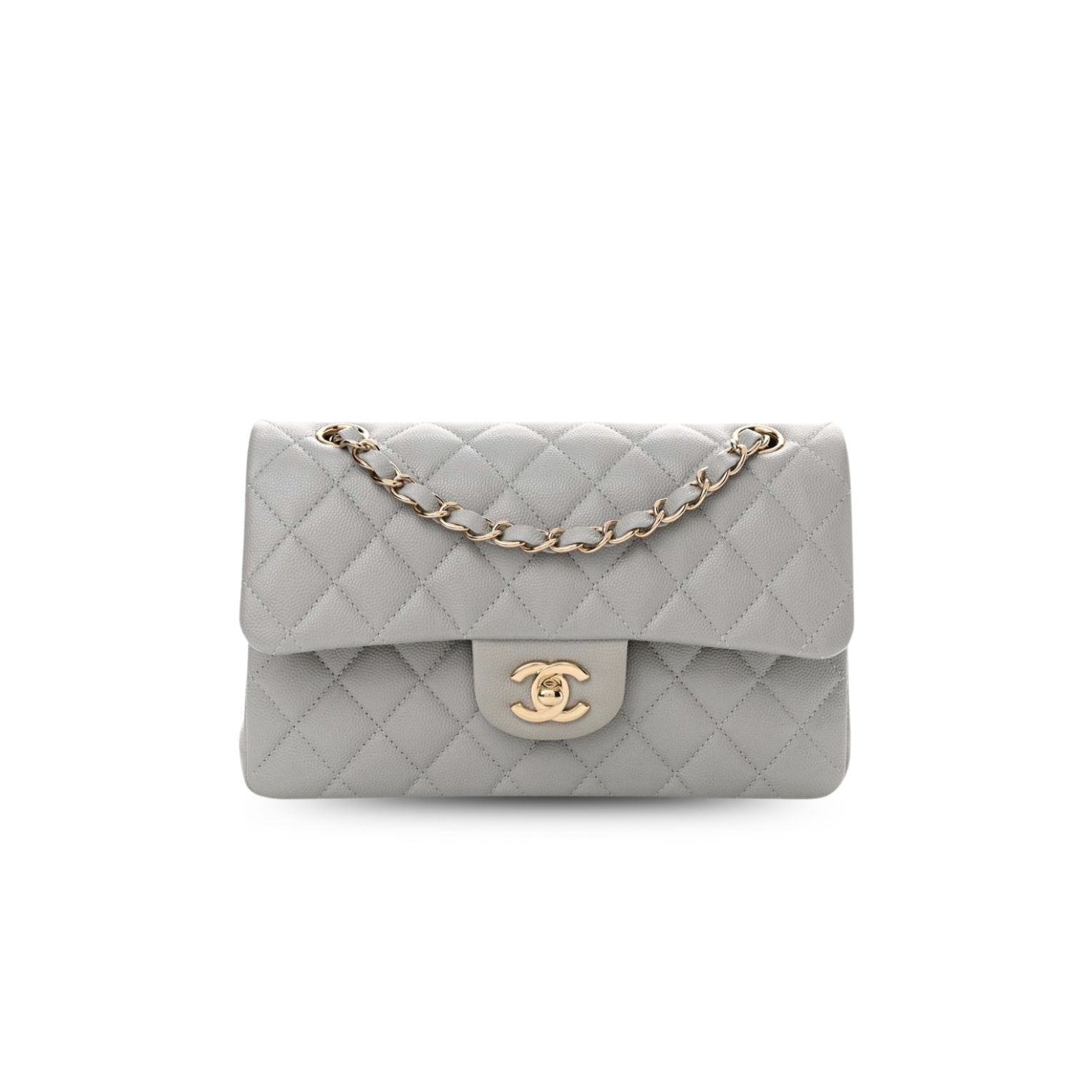 CN Classic Handbag Grey Gold Hardware For Women A01112 CN Classic Handbag Grey Gold Hardware For Women A01112
