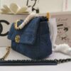 CN 19 Handbag in Denim Blue for Women – Flap Bag, Shoulder, and Crossbody Bag N6832