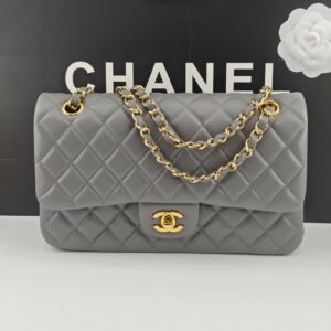 CN Classic Handbag Grey Gold Hardware For Women A01112