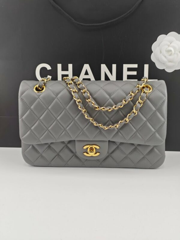 CN Classic Handbag Grey Gold Hardware For Women A01112