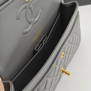 CN Classic Handbag Grey Gold Hardware For Women A01112 2 434b73e1