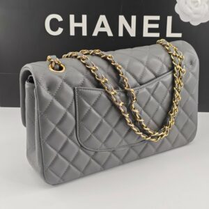 CN Classic Handbag Grey Gold Hardware For Women A01112 3 4d996819