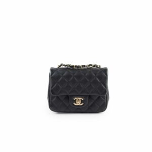 CN Classic Mini Flap Bag Gold Toned Hardware Black For Women