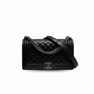 CN Boy Handbag Silver Hardware Black For Women A67086