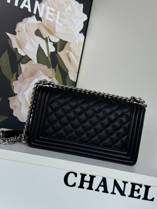 CN Boy Handbag Silver Hardware Black For Women A67086