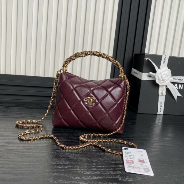 CN Clutch With Chain Burgundy For Women AP4189-B17675-NZG79