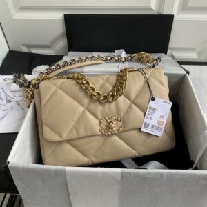 CN 19 Flap Bag Beige For Women