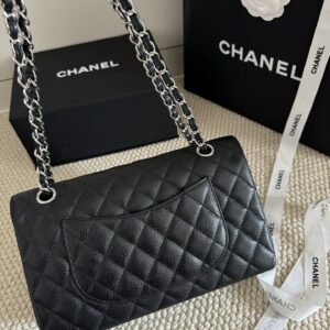 CN Classic Handbag with Silver Hardware in Black for Women A01112