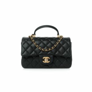 CN Mini Flap Bag With Top Handle Black For Women