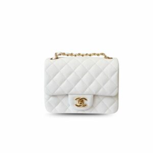 CN Classic Mini Flap Bag Golden Hardware White For Women