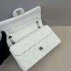 CN Classic Medium Flapbag Silver Hardware White A01112 CN Classic Medium Flapbag Silver Hardware White A01112