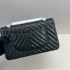 CN Chevron Classic Handbag Black Hardware Black For Women