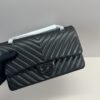 CN Chevron Classic Handbag Black Hardware Black For Women