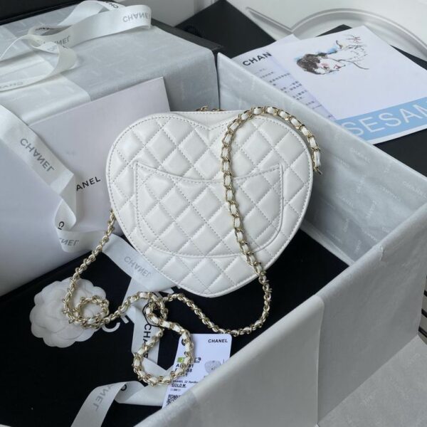 CN Mini Heart Bag White For Women AS3191 B07958 10601 CN Mini Heart Bag White For Women AS3191 B07958 10601