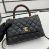 CN Medium Flap Coco Bag With Top Handle Black For Women A92990