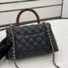 CN Medium Flap Coco Bag With Top Handle Black For Women A92990