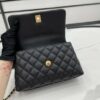 CN Medium Flap Coco Bag With Top Handle Black For Women A92990