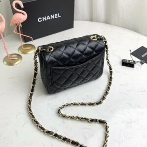 CN Classic Mini Flap Bag Gold Toned Hardware Black For Women