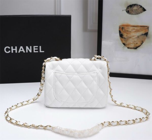 CN Classic Mini Flap Bag Golden Hardware White For Women