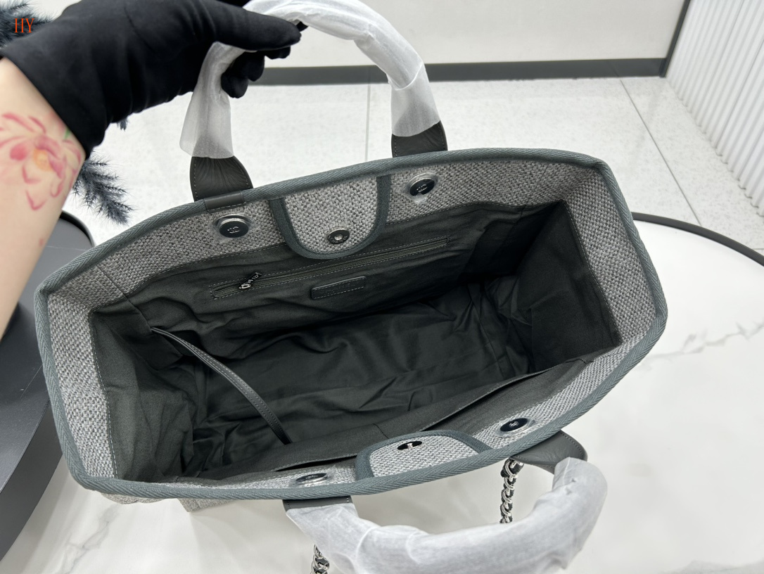 CN Deauville Tote Canvas Bag Light Grey For Women A66941 CN Deauville Tote Canvas Bag Light Grey For Women A66941