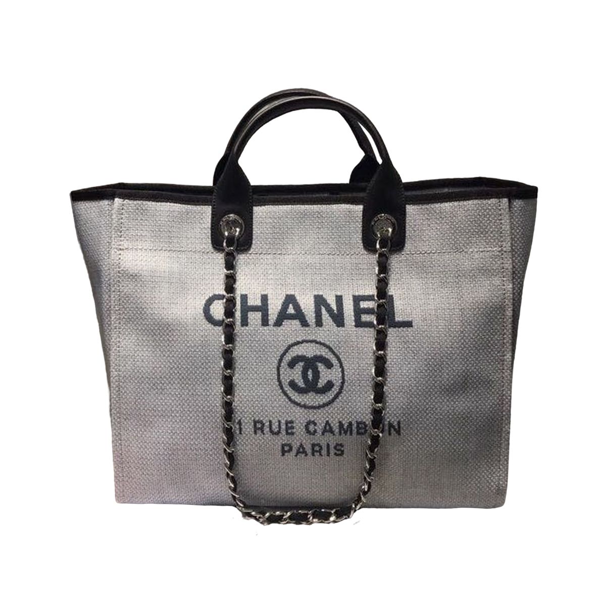 CN Deauville Tote Canvas Bag Light Grey For Women A66941 CN Deauville Tote Canvas Bag Light Grey For Women A66941