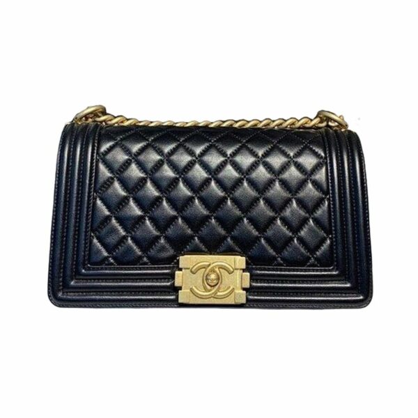 CN Boy Handbag Gold Toned Hardware Black For Women A67086 CN Boy Handbag Gold Toned Hardware Black For Women A67086