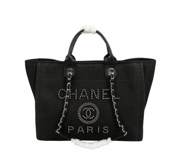 CN Large Deauville Pearl Tote Bag Black For Women A66941