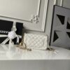 CN Flap Bag With CC Ball On Strap White For Women AS1787