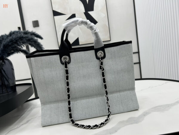 CN Deauville Tote 38cm White Gray For Women A66941