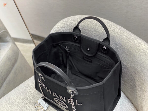 CN Large Deauville Pearl Tote Bag Black For Women A66941
