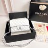 CN Small Classic Handbag Silver Hardware White For Women A01113 CN Small Classic Handbag Silver Hardware White For Women A01113