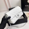 CN Small Classic Handbag Silver Hardware White For Women A01113 CN Small Classic Handbag Silver Hardware White For Women A01113