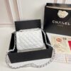 CN Small Classic Handbag Silver Hardware White For Women A01113 CN Small Classic Handbag Silver Hardware White For Women A01113