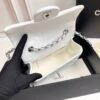 CN Small Classic Handbag Silver Hardware White For Women A01113 CN Small Classic Handbag Silver Hardware White For Women A01113