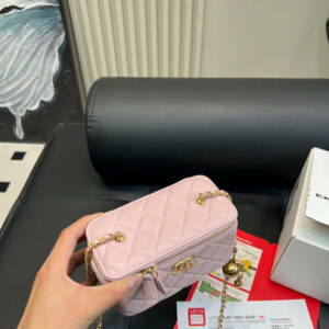 Fashion CN Small Vanity Case With Gold Ball On Strap Pink 910297 6 cmp i1756985442645 7955 0 4 result