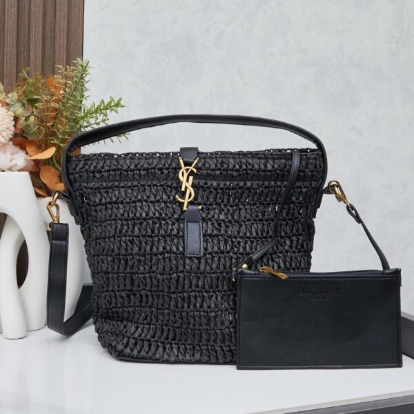 YSL Le 37 Raffia Bucket Bag 1977 YSL Le 37 Raffia Bucket Bag 1977