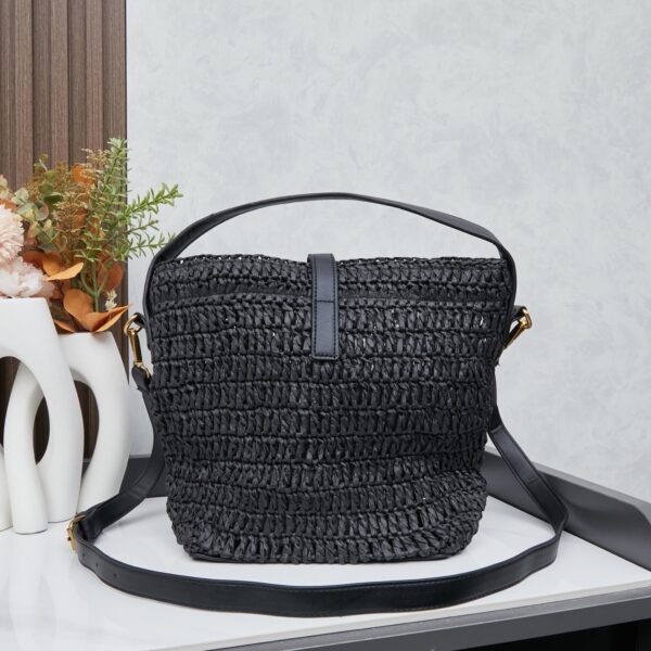 YSL Le 37 Raffia Bucket Bag 1977 YSL Le 37 Raffia Bucket Bag 1977