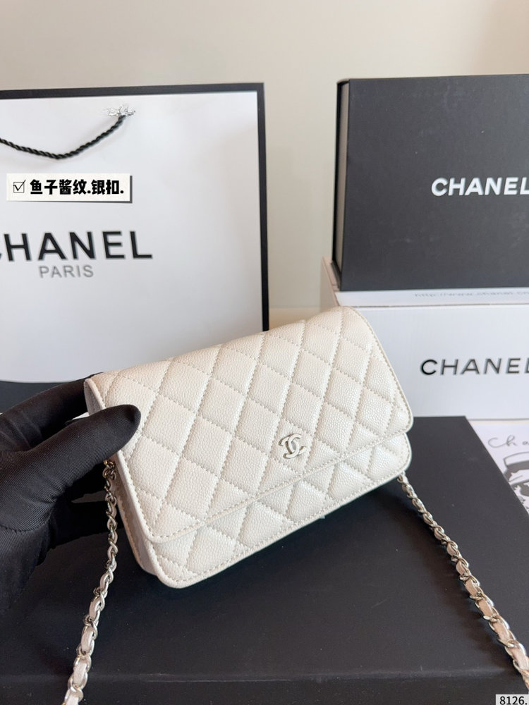 Fashion CN Caviar Quilted Wallet On Chain 910318 Fashion CN Caviar Quilted Wallet On Chain 910318