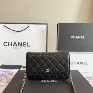 Fashion CN Caviar Quilted Wallet On Chain 910318