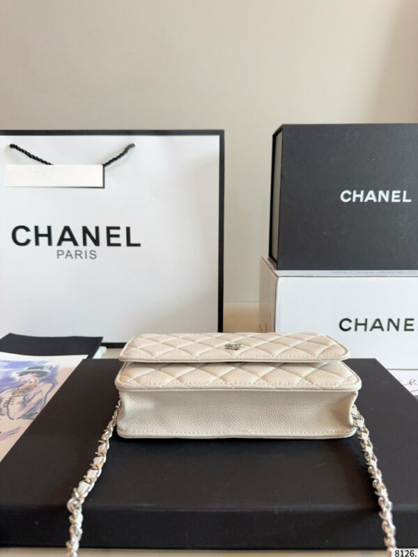 Fashion CN Caviar Quilted Wallet On Chain 910318