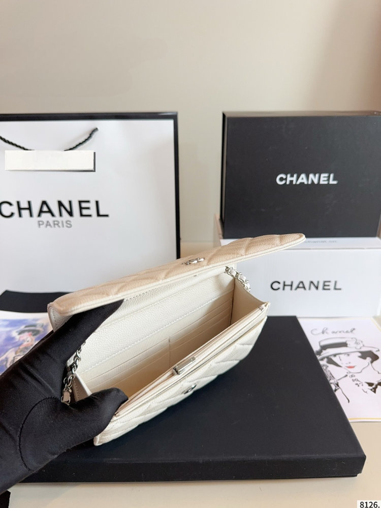 Fashion CN Caviar Quilted Wallet On Chain 910318 Fashion CN Caviar Quilted Wallet On Chain 910318