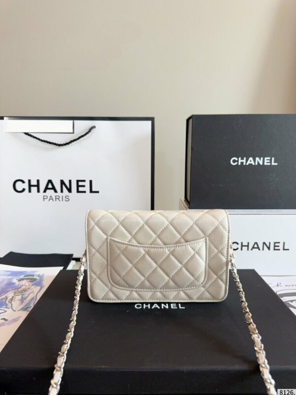 Fashion CN Caviar Quilted Wallet On Chain 910318