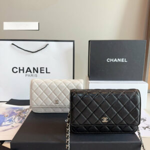 Fashion CN Caviar Quilted Wallet On Chain 910318