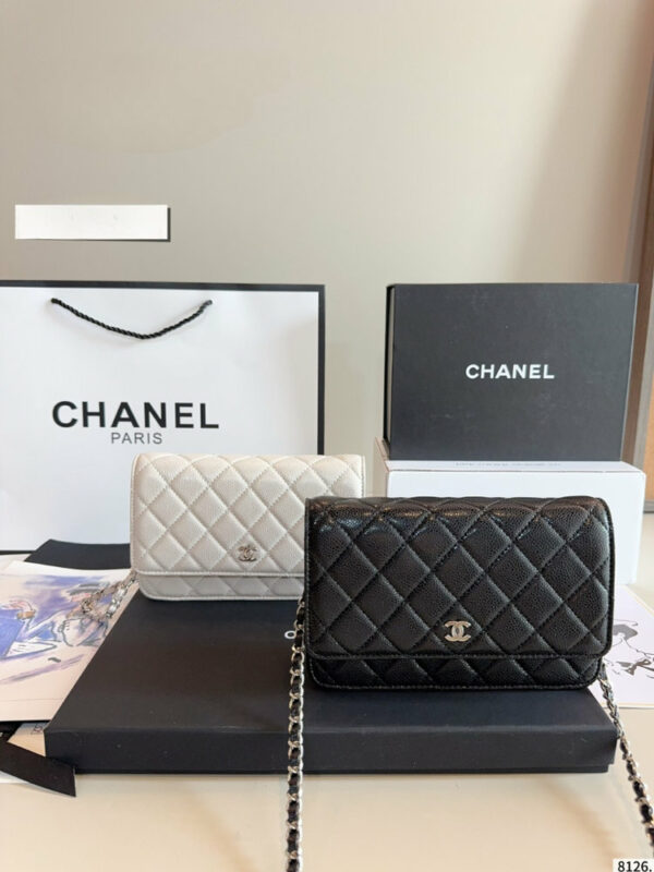 Fashion CN Caviar Quilted Wallet On Chain 910318