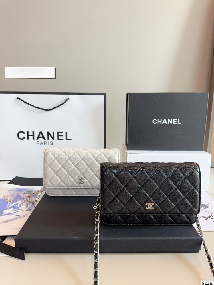 Fashion CN Caviar Quilted Wallet On Chain 910318 Fashion CN Caviar Quilted Wallet On Chain 910318